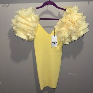 Zara puff sleeve dress